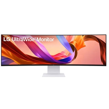 49U950A-W 49インチ 曲面型ウルトラワイド液晶ディスプレイ(5120x1440/IPS/アンチグレア/HDMI/DP/Type-C(PD90W)/スピーカー/高さ調整/スイベル/3年保証) LG