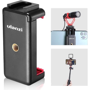 注文コード:60640216 Ulanzi 三脚マウント スマートフォン用ホルダー アクセサリーシュー 外付けマイク可能 Ulanzi