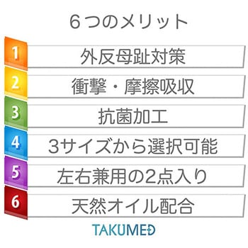 注文コード:60669205 TAKUMED 外反母趾対策 指間ジェルパッド 2個入り X000シリーズ TAKUMED