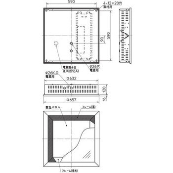 注文コード:60725695 青空照明 misola(みそら) 無線照明制御タイプ 壁埋込形 □636 取付ボルト施工 【受注生産品】 三菱電機