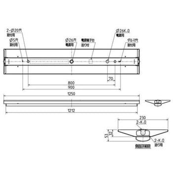 注文コード:60745451 ライトユニット形ベースライト Myシリーズ 40形 逆富士タイプ 230幅 【受注生産品】 三菱電機