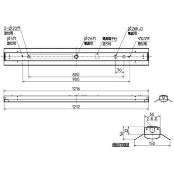 注文コード:60745758 ライトユニット形ベースライト Myシリーズ 40形 笠付タイプ 【受注生産品】 三菱電機