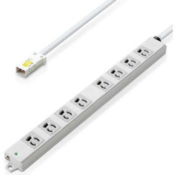 注文コード:60876778 電源タップ 延長コード ハーネスプラグ 8個口 3P マグネット 抜け止め 工事用 物件用 案件用 RoHS OAタップ - エレコム
