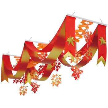 注文コード:60898830 秋のディスプレイ・装飾用品 紅葉日和デラックスペナント ストア・エキスプレス