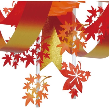 注文コード:60898830 秋のディスプレイ・装飾用品 紅葉日和デラックスペナント ストア・エキスプレス