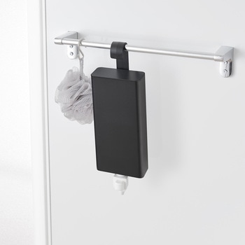 注文コード:60904956 引っ掛けバスルーム詰め替えパウチディスペンサー収納ホルダー タワー L ブラック 山崎実業