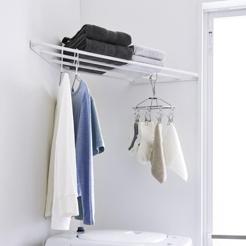 注文コード:60905026 コーナーハンガーラック タワー 石こうボード壁対応 ホワイト 山崎実業