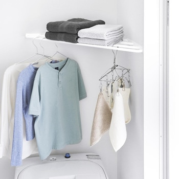 注文コード:60905026 コーナーハンガーラック タワー 石こうボード壁対応 ホワイト 山崎実業