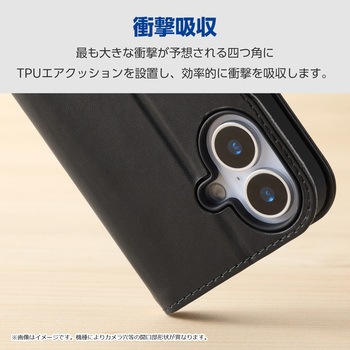 注文コード:60906006 Google Pixel 10 / 10 Pro ケース 手帳型 マグネット 衝撃吸収 ワイヤレス充電可 ハンドストラップ付 - エレコム
