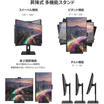 注文コード:60949449 ディスプレイ23.8型/1920×1080/HDMI×1、DP×1、USB-C×1/ブラック/スピーカー有/2年保証 JAPANNEXT
