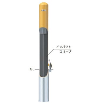 注文コード:61026825 インパクトボラード 基礎式 スチール製 Φ114.3 差込式カギ付 HB種対応品 サンポール