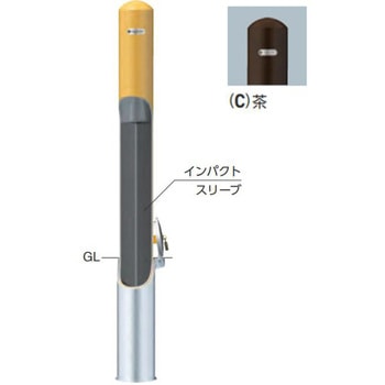 注文コード:61026850 インパクトボラード 基礎式 スチール製 Φ114.3 差込式カギ付 HB種対応品 サンポール