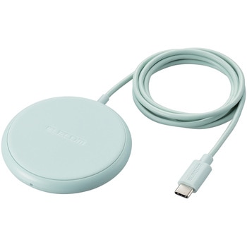 注文コード:61086867 ワイヤレス充電器 Qi認証 5W 卓上 滑り止めパッド ケーブル一体 おくだけ充電 エレコム