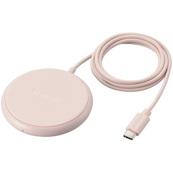 注文コード:61086876 ワイヤレス充電器 Qi認証 5W 卓上 滑り止めパッド ケーブル一体 おくだけ充電 エレコム