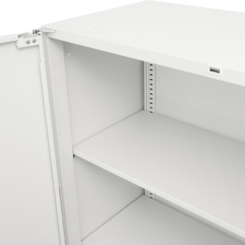 注文コード:61175181 【組み立て式書庫】Strucht(ストラクト) 2段両開き書庫 H750 ホワイト カグクロ