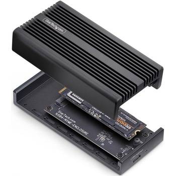 注文コード:61205317 M.2 SATA SSD外付けケース/USB4接続/40Gbps/NVMe PCIe/B+M / M Key/アルミニウムヒートシンク搭載/USB-C Thunderbolt対応 StarTech.com