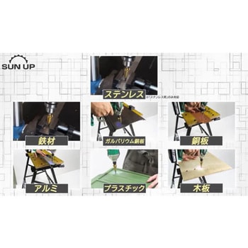 注文コード:61309511 真速スパイラルステップドリル(タケノコドリル) 鉄工用14段 SUN UP