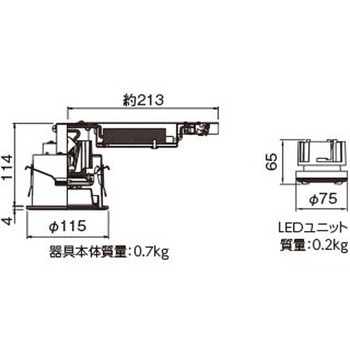 注文コード:61393904 ユニット交換形DL軒下用 東芝ライテック