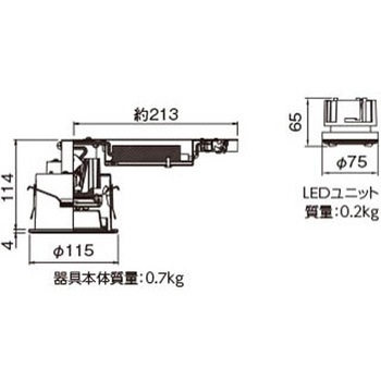 注文コード:61394069 ユニット交換形DL軒下用 東芝ライテック