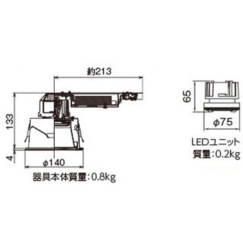 注文コード:61394507 ユニット交換形DL軒下用 東芝ライテック