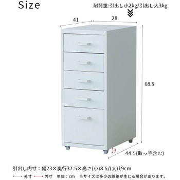 注文コード:61454657 くらしのストレージワゴン5段 永井興産
