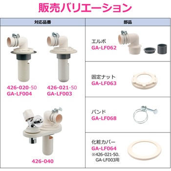 注文コード:61514446 これエエやん ガオナ 洗濯機排水トラップ固定ナット カバー一体型 ビスを隠す ホワイト 交換 経年劣化 紛失 GAONA(ガオナ)