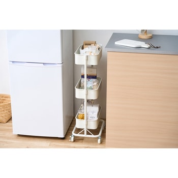 注文コード:61514805 キャスター付きワゴンスリム アイリスオーヤマ