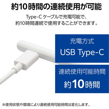 注文コード:61629200 タッチペン スタイラスペン Type-C充電 磁気吸着 樹脂(POM) ペン先交換可 【iPad スマホ タブレット対応】 - エレコム