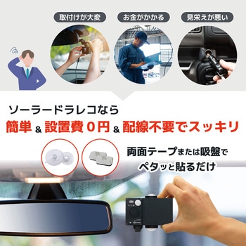 注文コード:62427219 Peta Came 小型ソーラー充電ドライブレコーダー FHD 1080P 200万画素 配線工事不要 ブロードウォッチ