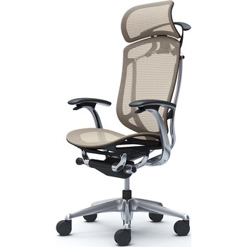 注文コード:62591885 コンテッサセコンダ、固定肘、固定ヘッド、座メッシュ、ハンガー付、ランバー無、ブラックB、ポリッシュ、脚ポリッシュ、ウレタン オカムラ(岡村製作所)