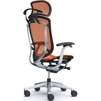 注文コード:62591937 コンテッサセコンダ、固定肘、固定ヘッド、座メッシュ、ハンガー付、ランバー無、ブラックB、ポリッシュ、脚ポリッシュ、ウレタン オカムラ(岡村製作所)