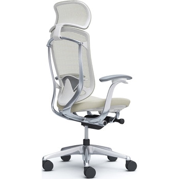 注文コード:62594746 コンテッサセコンダ、固定肘、固定ヘッド、座クッション、ハンガー無、ランバー付、ホワイトB、ポリッシュ、脚ポリッシュ、ウレタン オカムラ(岡村製作所)