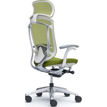 注文コード:62594780 コンテッサセコンダ、固定肘、固定ヘッド、座クッション、ハンガー無、ランバー付、ホワイトB、ポリッシュ、脚ポリッシュ、ウレタン オカムラ(岡村製作所)