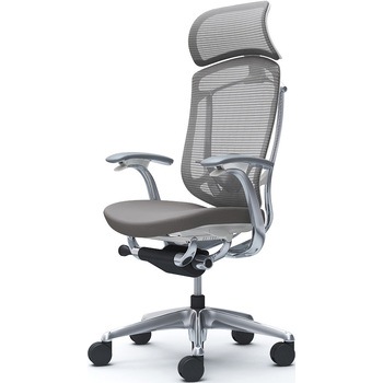 注文コード:62594825 コンテッサセコンダ、固定肘、固定ヘッド、座クッション、ハンガー無、ランバー付、ホワイトB、ポリッシュ、脚ポリッシュ、ウレタン オカムラ(岡村製作所)