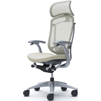 注文コード:62595830 コンテッサセコンダ、固定肘、固定ヘッド、座クッション、ハンガー無、ランバー付、グレーB、シルバー、脚シルバー、ウレタン オカムラ(岡村製作所)