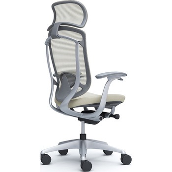 注文コード:62595830 コンテッサセコンダ、固定肘、固定ヘッド、座クッション、ハンガー無、ランバー付、グレーB、シルバー、脚シルバー、ウレタン オカムラ(岡村製作所)