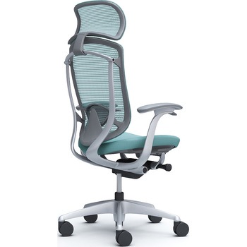 注文コード:62595866 コンテッサセコンダ、固定肘、固定ヘッド、座クッション、ハンガー無、ランバー付、グレーB、シルバー、脚シルバー、ウレタン オカムラ(岡村製作所)