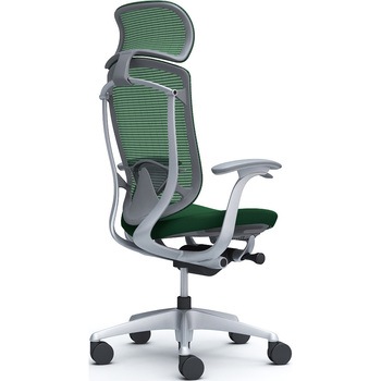 注文コード:62595918 コンテッサセコンダ、固定肘、固定ヘッド、座クッション、ハンガー無、ランバー付、グレーB、シルバー、脚シルバー、ウレタン オカムラ(岡村製作所)