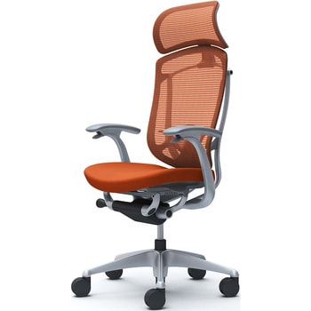 注文コード:62595927 コンテッサセコンダ、固定肘、固定ヘッド、座クッション、ハンガー無、ランバー付、グレーB、シルバー、脚シルバー、ウレタン オカムラ(岡村製作所)