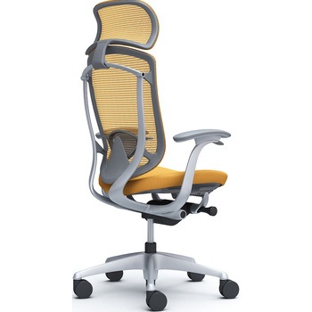 注文コード:62595936 コンテッサセコンダ、固定肘、固定ヘッド、座クッション、ハンガー無、ランバー付、グレーB、シルバー、脚シルバー、ウレタン オカムラ(岡村製作所)