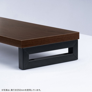 注文コード:62596226 机上ラック eシリーズ 濃い木目×ブラック角脚 サンワサプライ