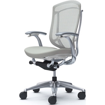 注文コード:62608028 コンテッサセコンダ,固定肘,座クッション,ハイバック5本脚,ポリッシュ,ホワイト,ランバー無ハンガー無 オカムラ(岡村製作所)