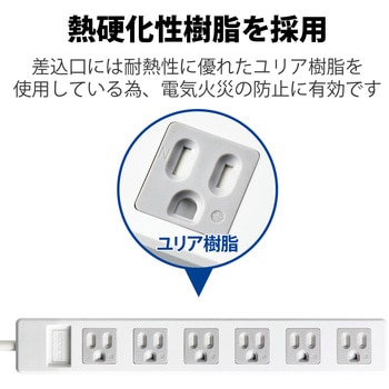 注文コード:62669767 電源タップ 延長コード 4個口 2.5m 3P マグネット ほこり防止シャッター アース付 EU RoHS指令準拠 コンセント - エレコム