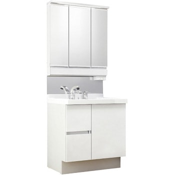 注文コード:62769989 洗面化粧台 J1シリーズ 片引出タイプ + 3面鏡全収納 スマートLED照明(一般地向け) INAX(LIXIL)