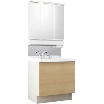 注文コード:62770138 洗面化粧台 J1シリーズ 片引出タイプ + 3面鏡全収納 スマートLED照明(一般地向け) INAX(LIXIL)