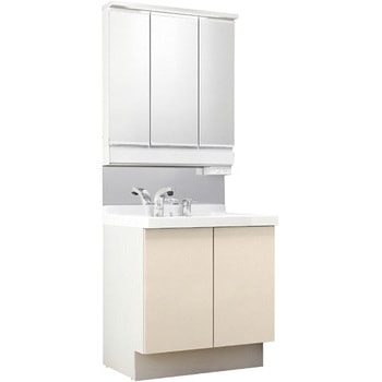 注文コード:62770156 洗面化粧台 J1シリーズ 片引出タイプ + 3面鏡全収納 スマートLED照明(一般地向け) INAX(LIXIL)