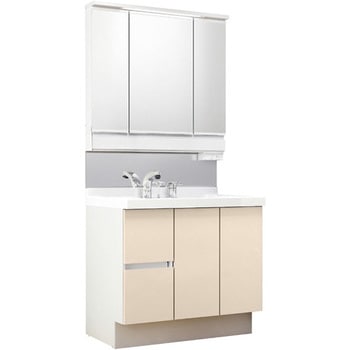 注文コード:62770874 洗面化粧台 J1シリーズ 片引出タイプ + 3面鏡全収納 スマートLED照明(一般地向け) INAX(LIXIL)