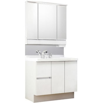 注文コード:62770883 洗面化粧台 J1シリーズ 片引出タイプ + 3面鏡全収納 スマートLED照明(一般地向け) INAX(LIXIL)