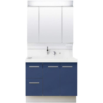 注文コード:62773114 洗面化粧台 K1シリーズ 片引出タイプ + 3面鏡全収納 スタンダードLED照明(寒冷地向け) INAX(LIXIL)