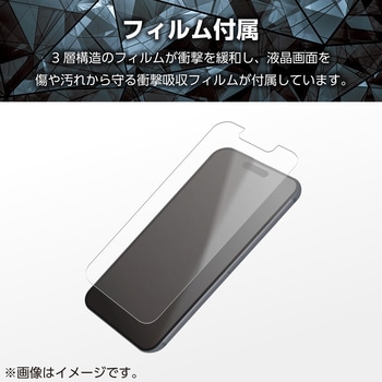 注文コード:62824758 iPhone 17e / 16e ケース ハイブリッド 特殊素材D3O 超耐衝撃 ストラップホール付 フィルム付 ZEROSHOCK - エレコム
